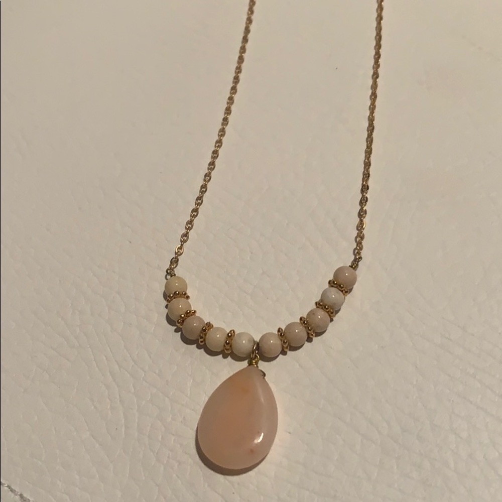 Gold beaded necklace